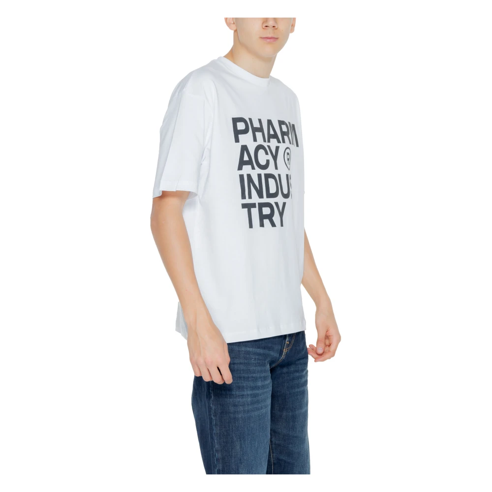 Pharmacy Industry Wit Print Ronde Hals T-shirt White Heren