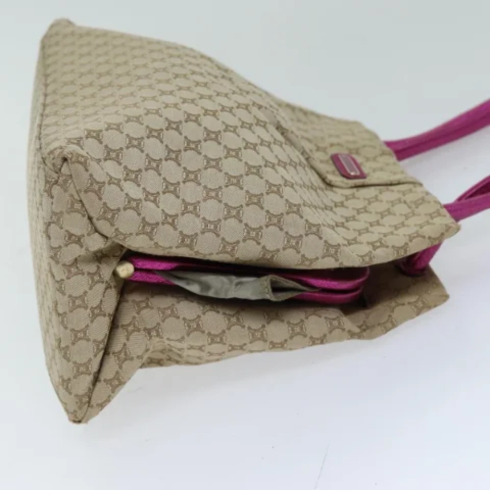 Celine Vintage Pre-owned Canvas shoulder-bags Beige Dames