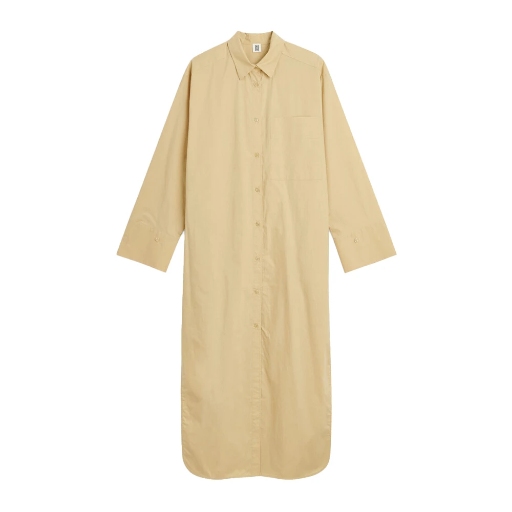 By Malene Birger Oversize Cotton Shirt Dress Beige, Dam