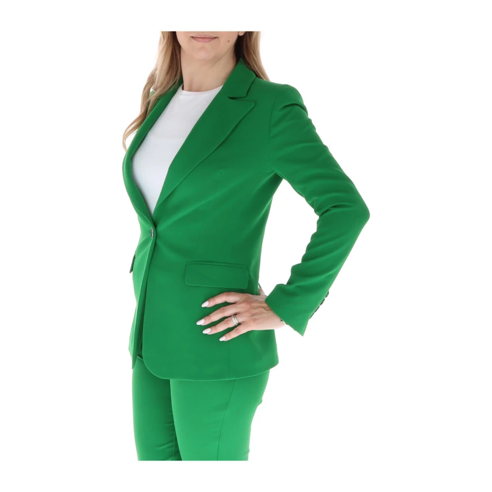 Sol Wears Women Groene Blazer Lange Mouwen Green Dames
