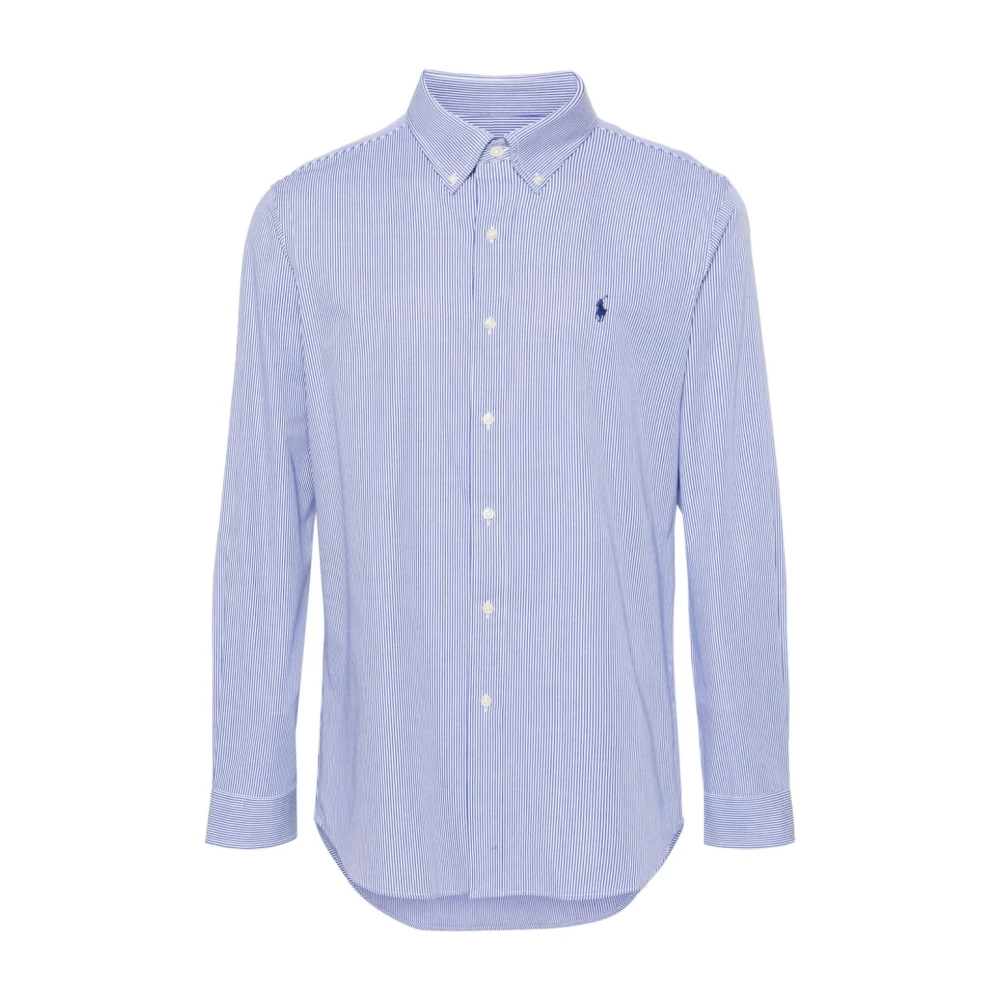 Ralph Lauren Stretch-katoenen poplin overhemd Blue Heren