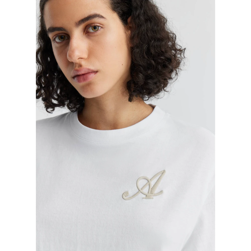 Axel Arigato Grail Geborduurd T-Shirt White Dames