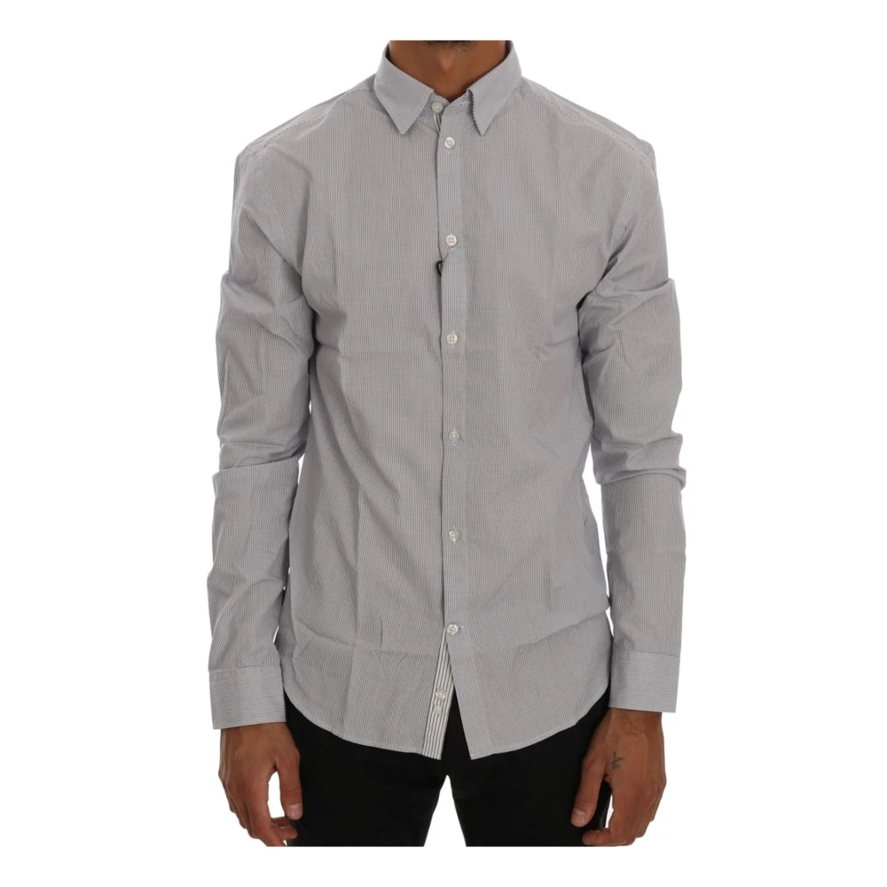 Frankie Morello Blue Check Casual Cotton Shirt - Male - Formal Shirts - L - Shirts