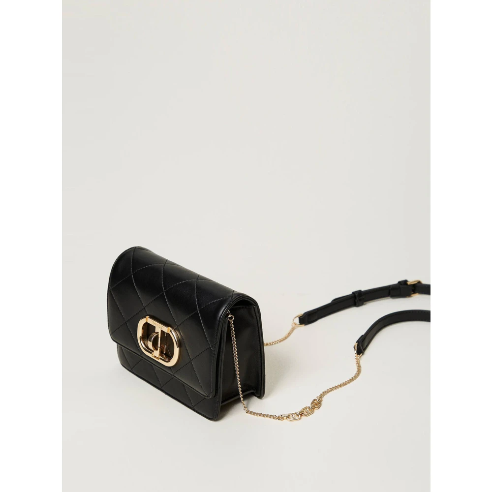 Twinset Zwarte Gewatteerde Schoudertas Black Dames