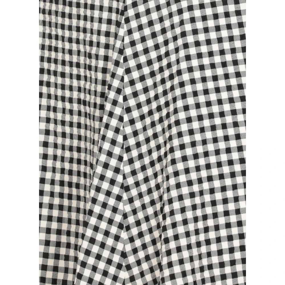 Marni Zwarte katoenmix rok met ruitpatroon Black Dames