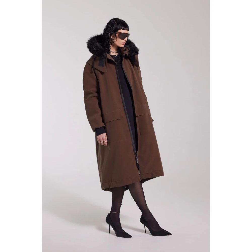 Stutterheim Waterdichte Fishtail Parka voor Vrouwen Brown Dames