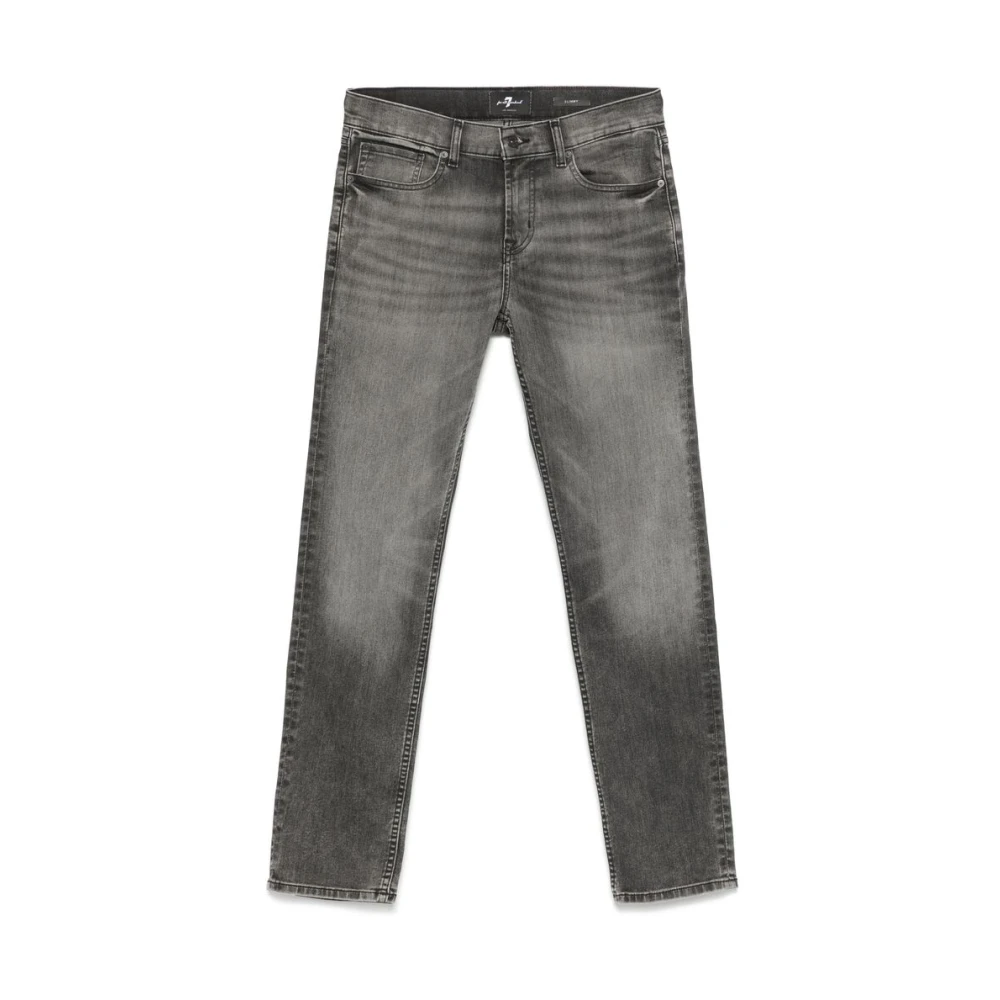 7 For All Mankind Jeans Straight Pre-owned Black Heren