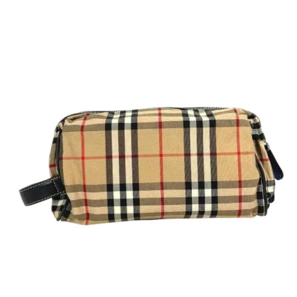 Burberry Vintage Pre-owned Leather clutches Beige Dames
