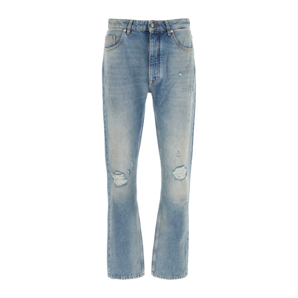 Palm Angels Klassieke Denim Jeans voor Mannen Blue Heren