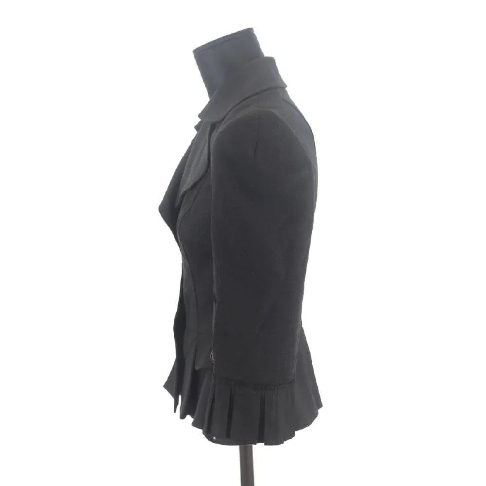 Dolce & Gabbana Pre-owned Wool outerwear Black Dames