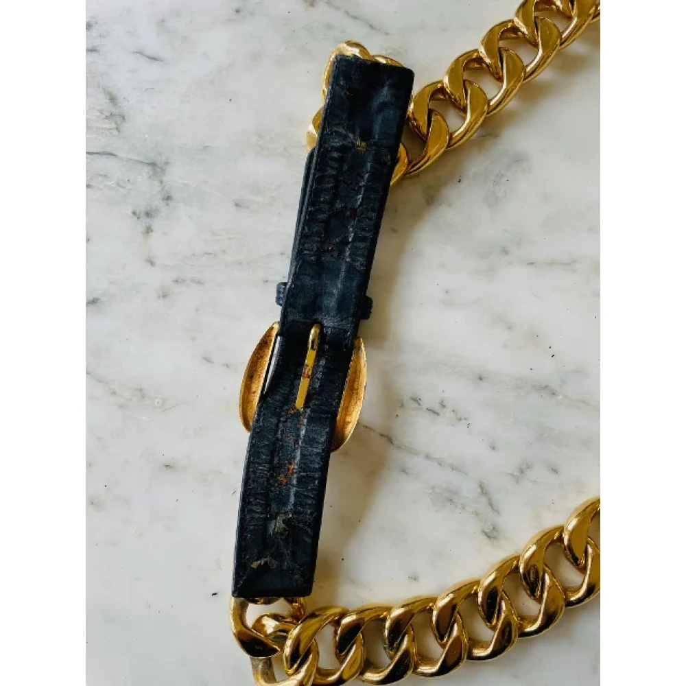 Chanel Vintage Pre-owned Metal belts Yellow Dames