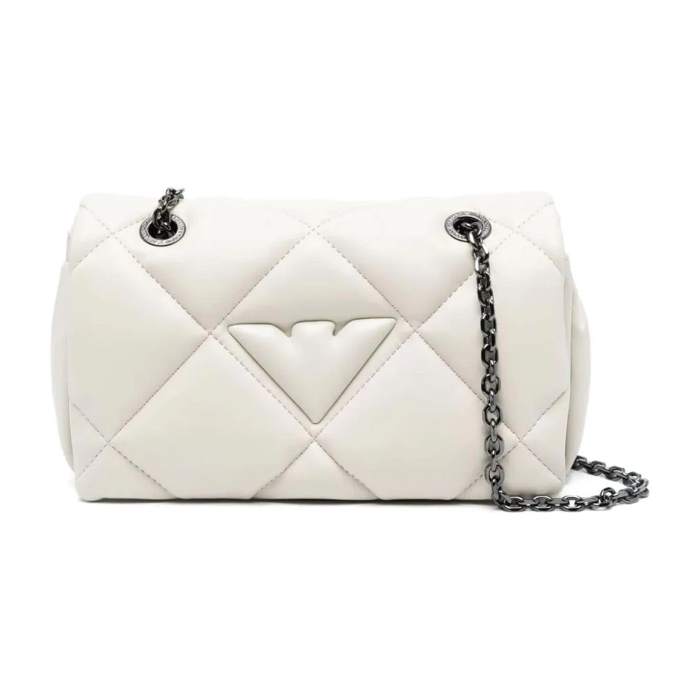 Emporio Armani Gewatteerde Schoudertas Ivory Beige Dames