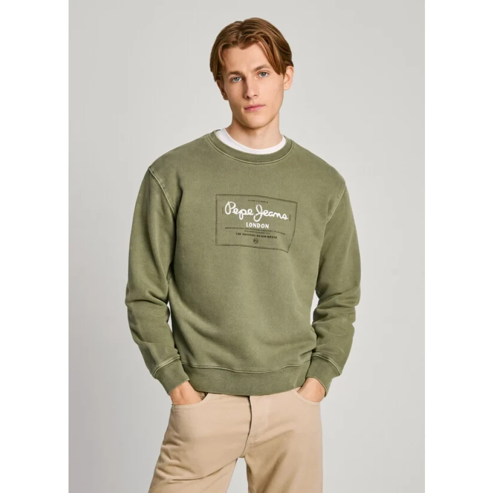 Pepe Jeans Ronde Hals Sweater Katoen Regular Fit Green Heren