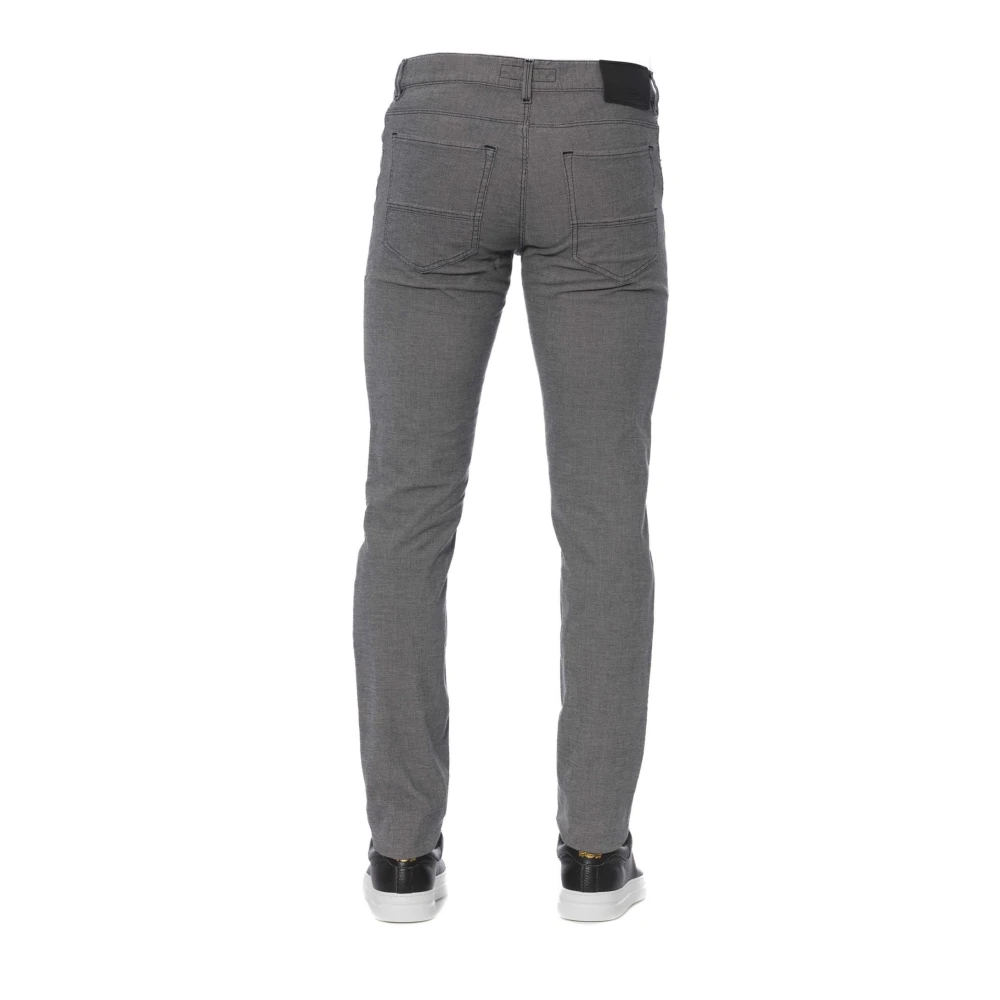 Trussardi Solide Katoenmix Zakbroek Gray Heren