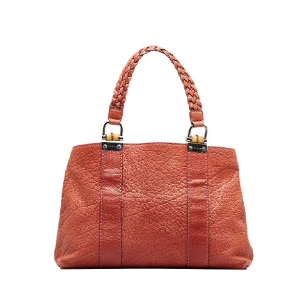 Gucci Vintage Pre-owned Leather gucci-bags Orange Dames