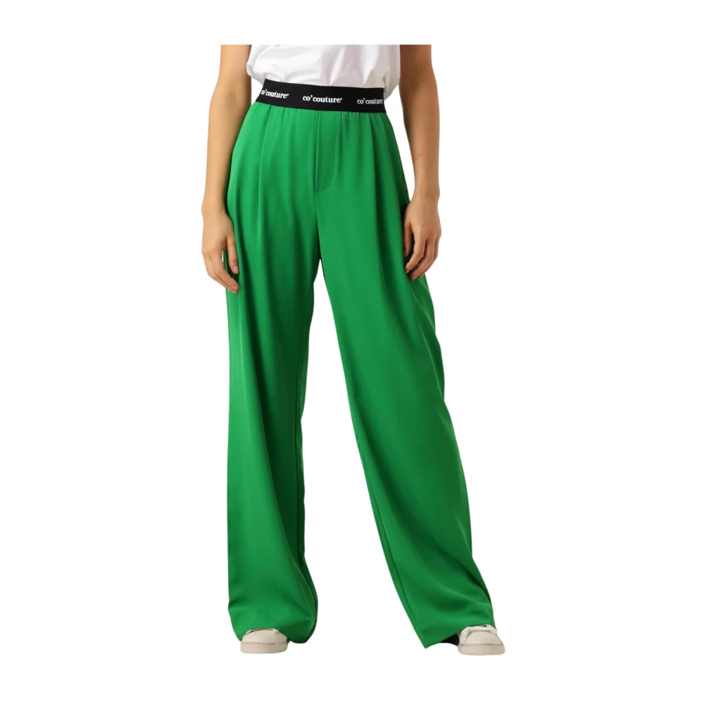 Co'Couture Groene Logo Lange Broek Elegante Stijl Green Dames