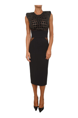 robe-elegante-en-polyester-et-elasthanne