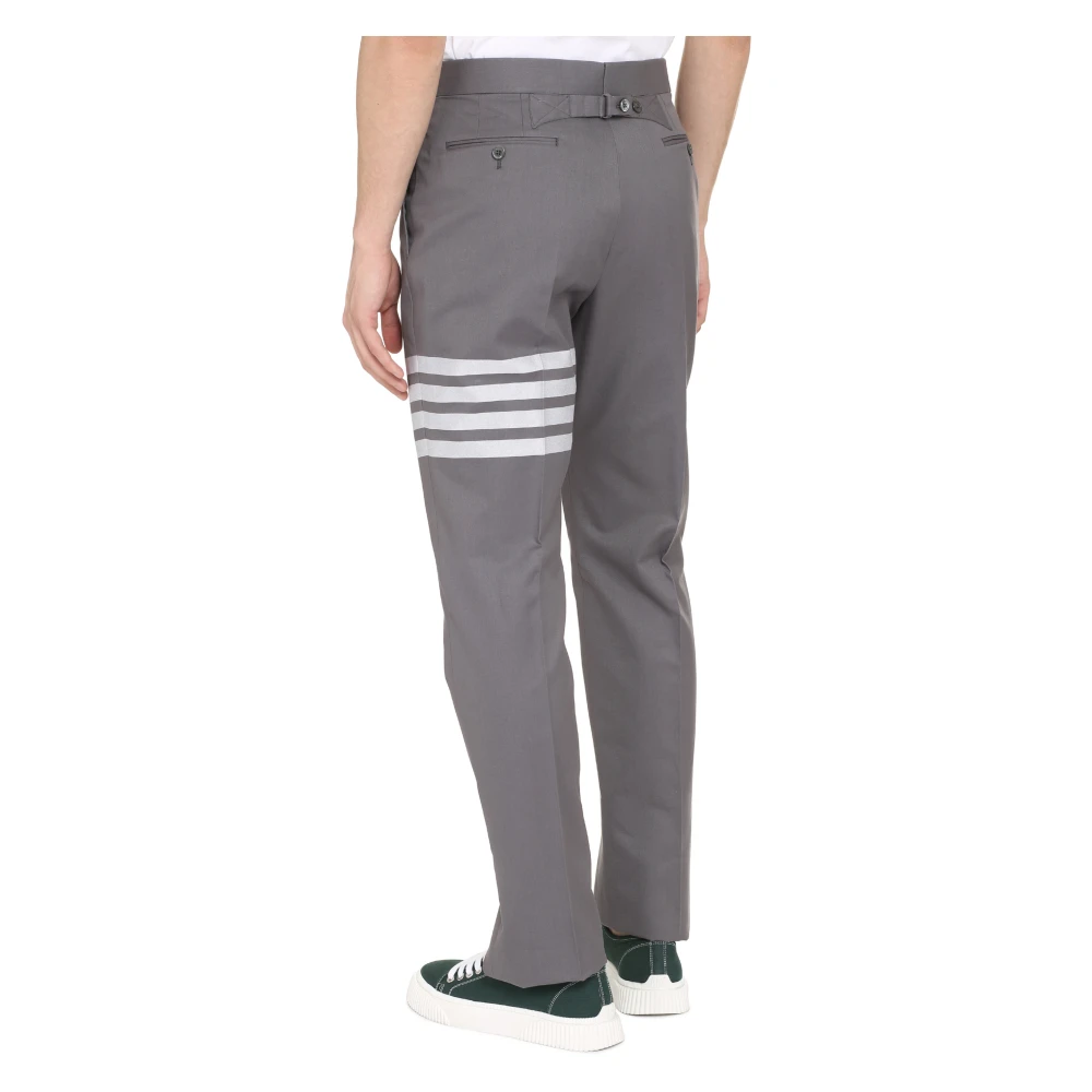Thom Browne Op maat gemaakte broek met driekleurig detail Gray Heren
