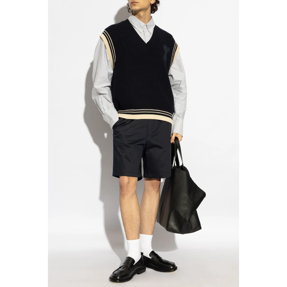 Ami Paris Shorts met Zakken Blue Heren