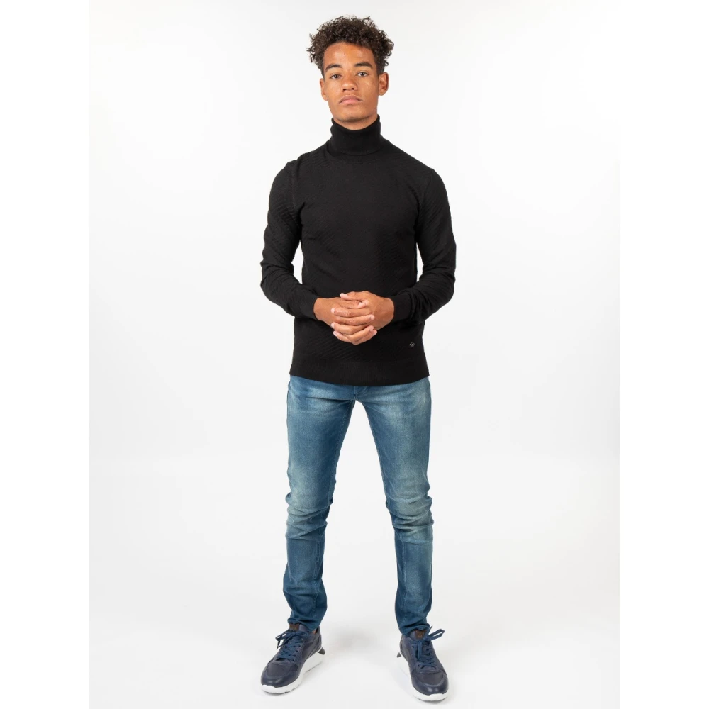 Emporio Armani Diagonaal Patroon Coltrui Black Heren