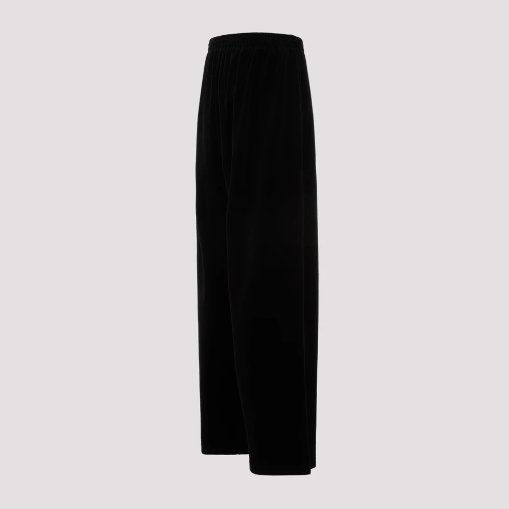 Balenciaga Zwarte Baggy Velvet Shorts Black Dames
