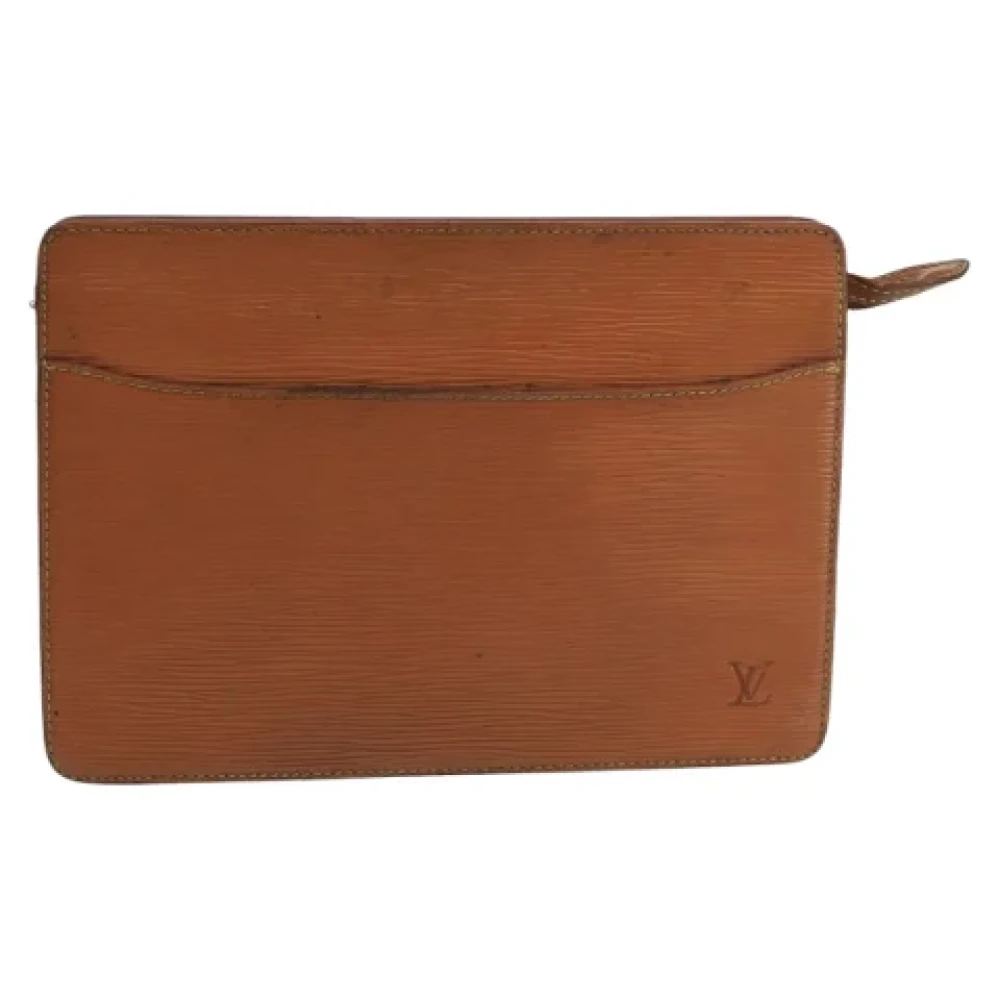 Louis Vuitton Vintage Pre-owned Leather clutches Brown Dames