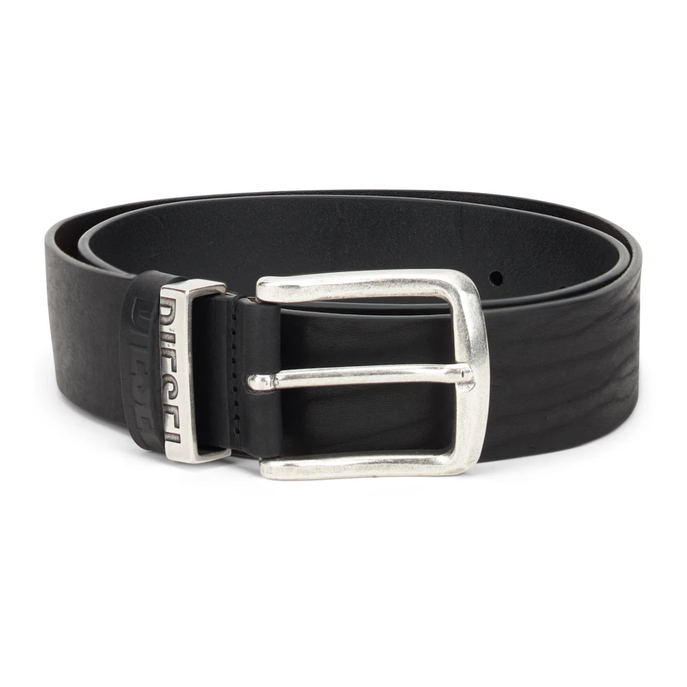 Diesel , Belts, Male, Black, 100 Cm, B-Visible Leather Belt