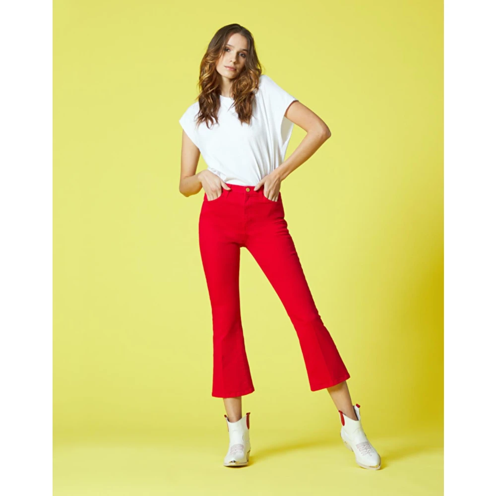 Manila Grace Drill Broek Red Dames