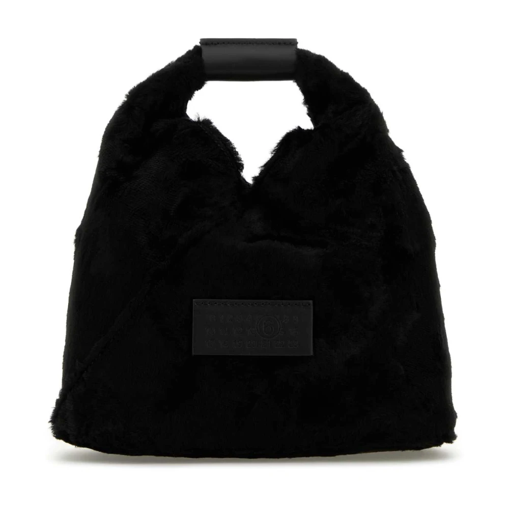 MM6 Maison Margiela Eco Fur Japanse Schoudertas Black Dames