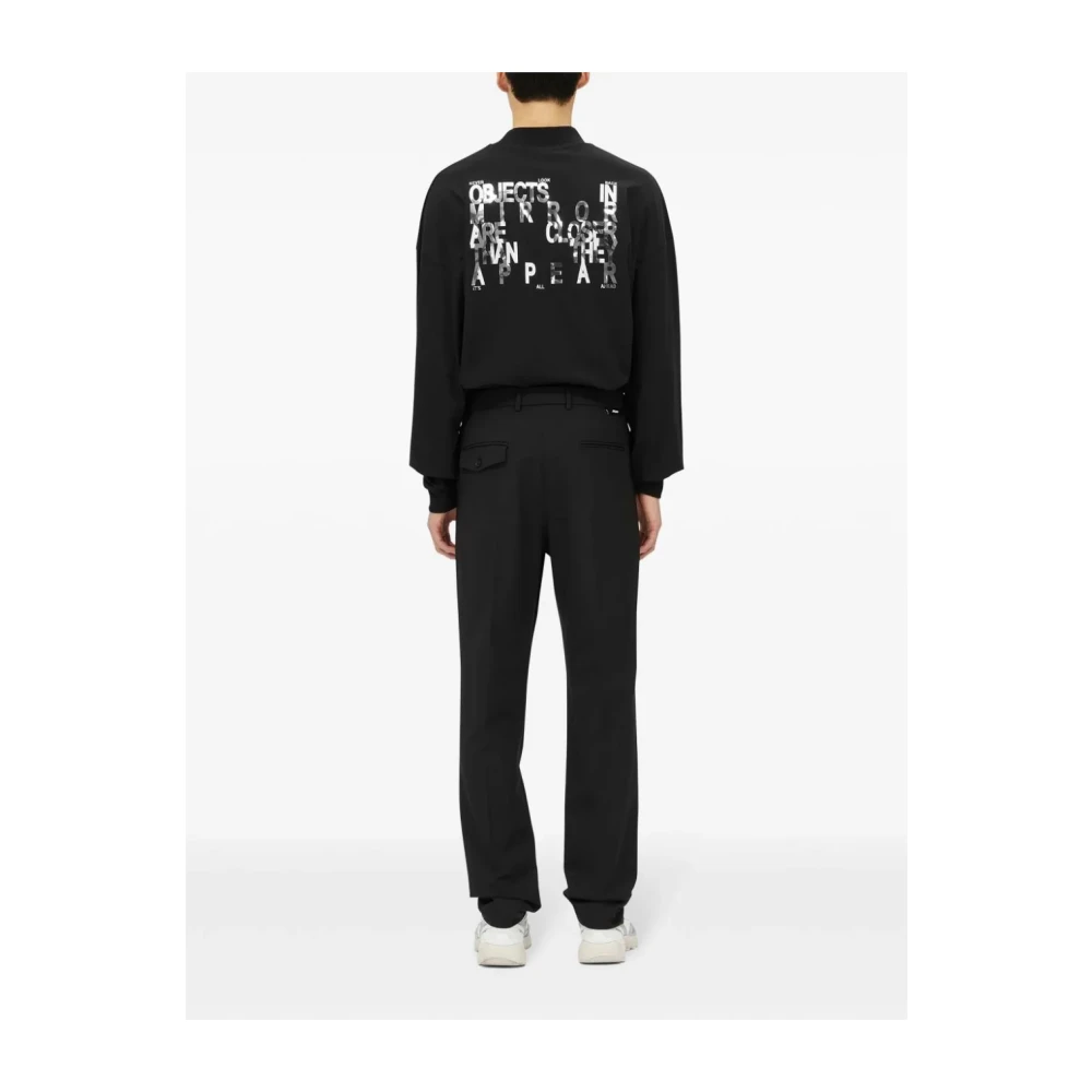 Msgm Zwarte Broek voor Mannen Aw24 Black Heren