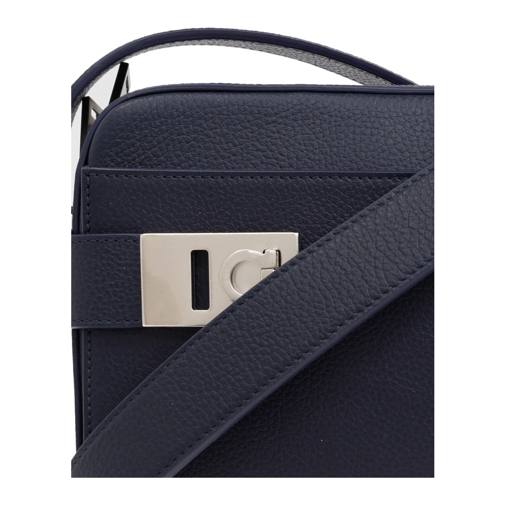 Salvatore Ferragamo Schoudertas Twins Blue Heren