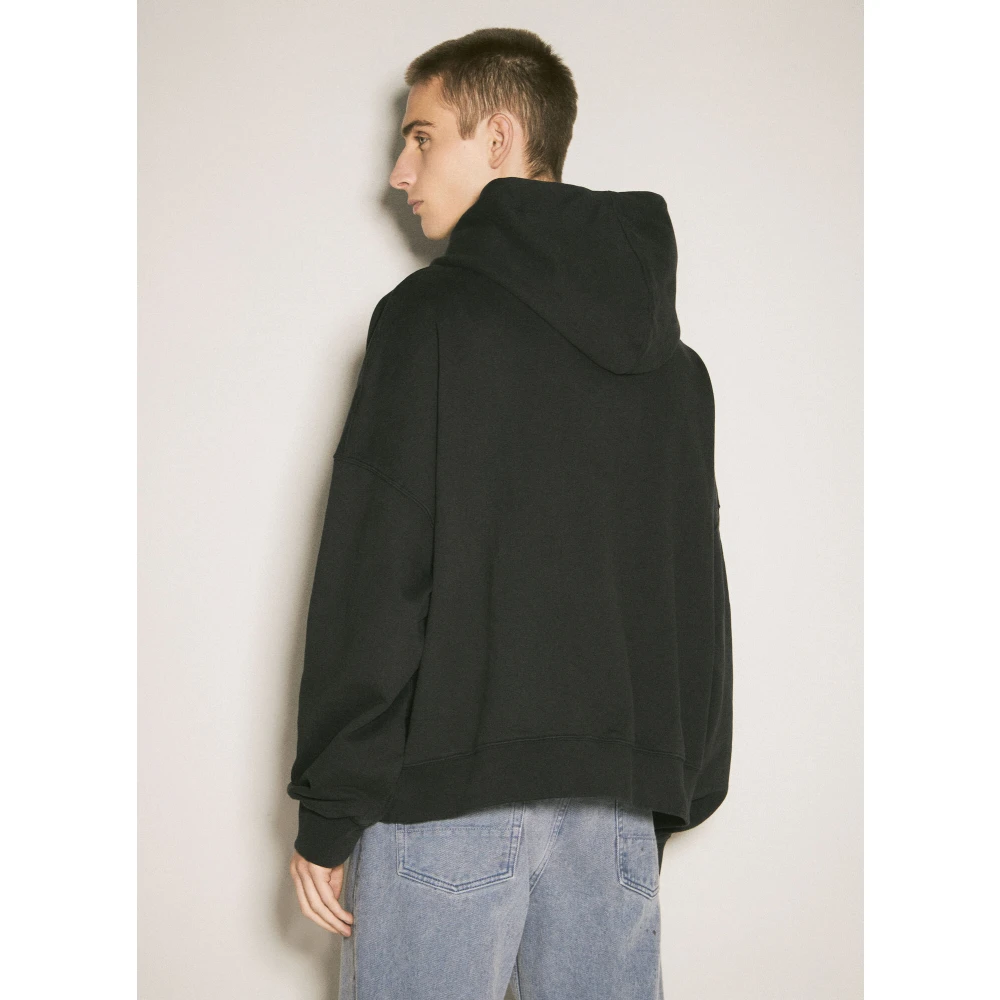 Eytys Geborduurde Hoodie van Katoen Black Heren