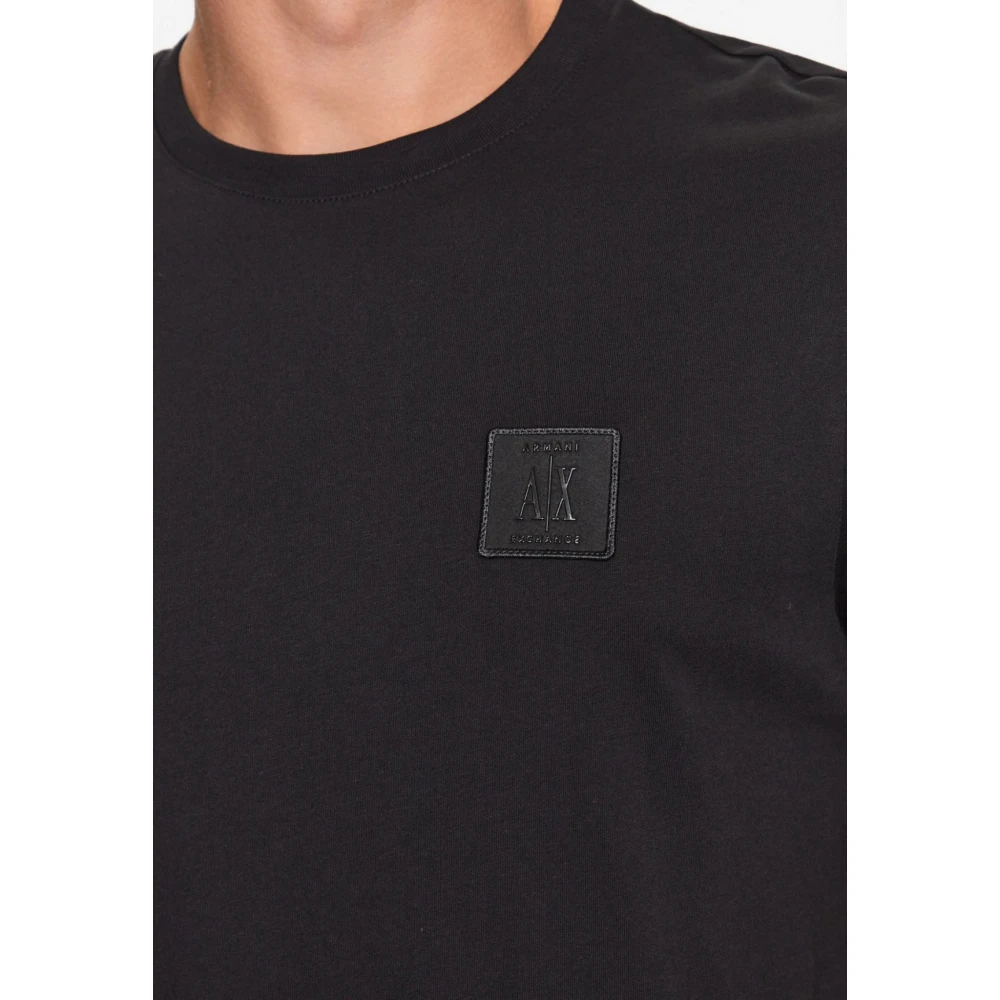 Armani Exchange Casual Mode T-Shirt Zwart Black Heren