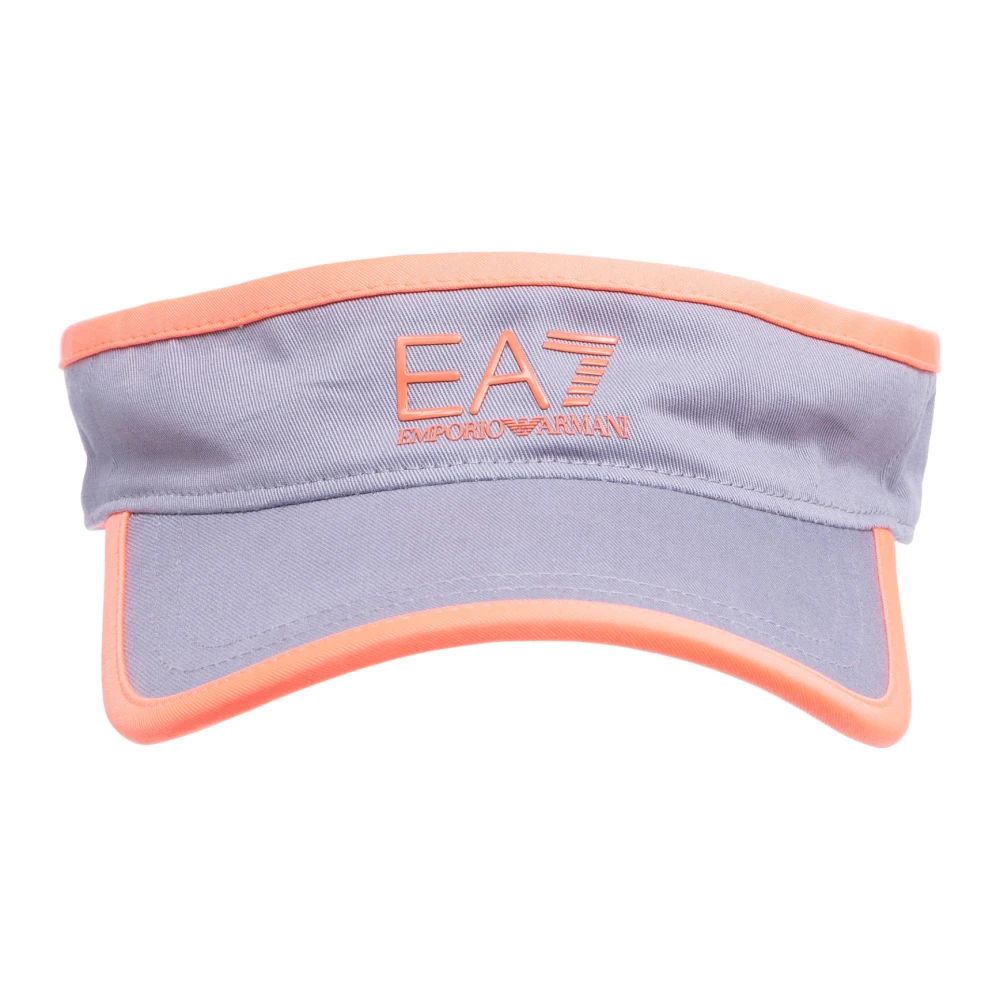 Emporio Armani Ea7 Women's Gray Caps, One Size, Adjustable Multicolour Visor With Logo