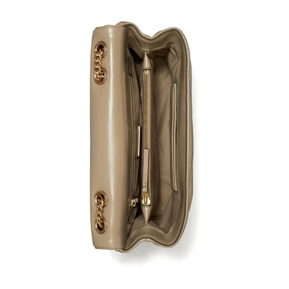 TORY BURCH Diamantquilted schoudertas Beige Dames