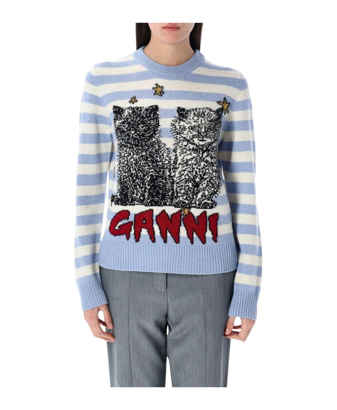 pull-a-rayures-avec-imprime-chat