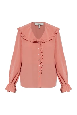 Silk Shirt With Ruffles