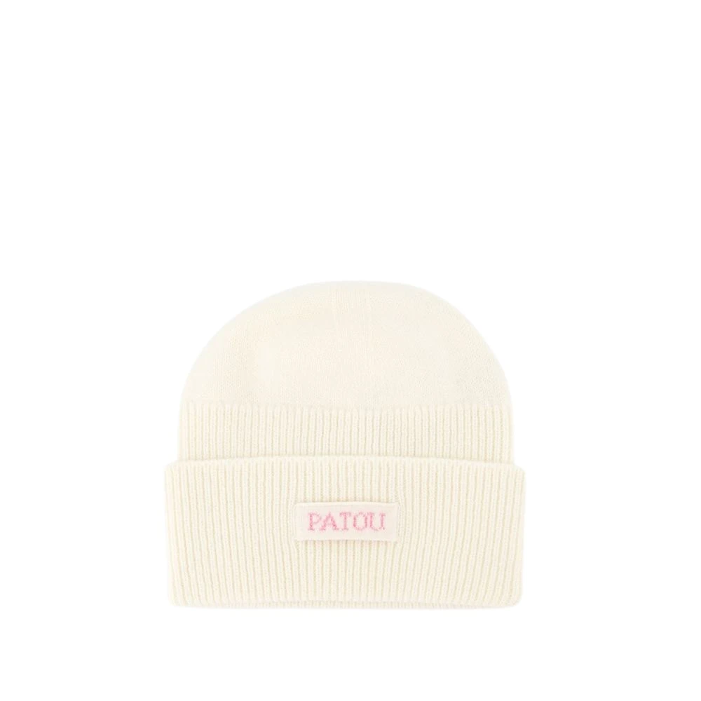 Patou Witte Wol Beanie Kasjmier White Dames