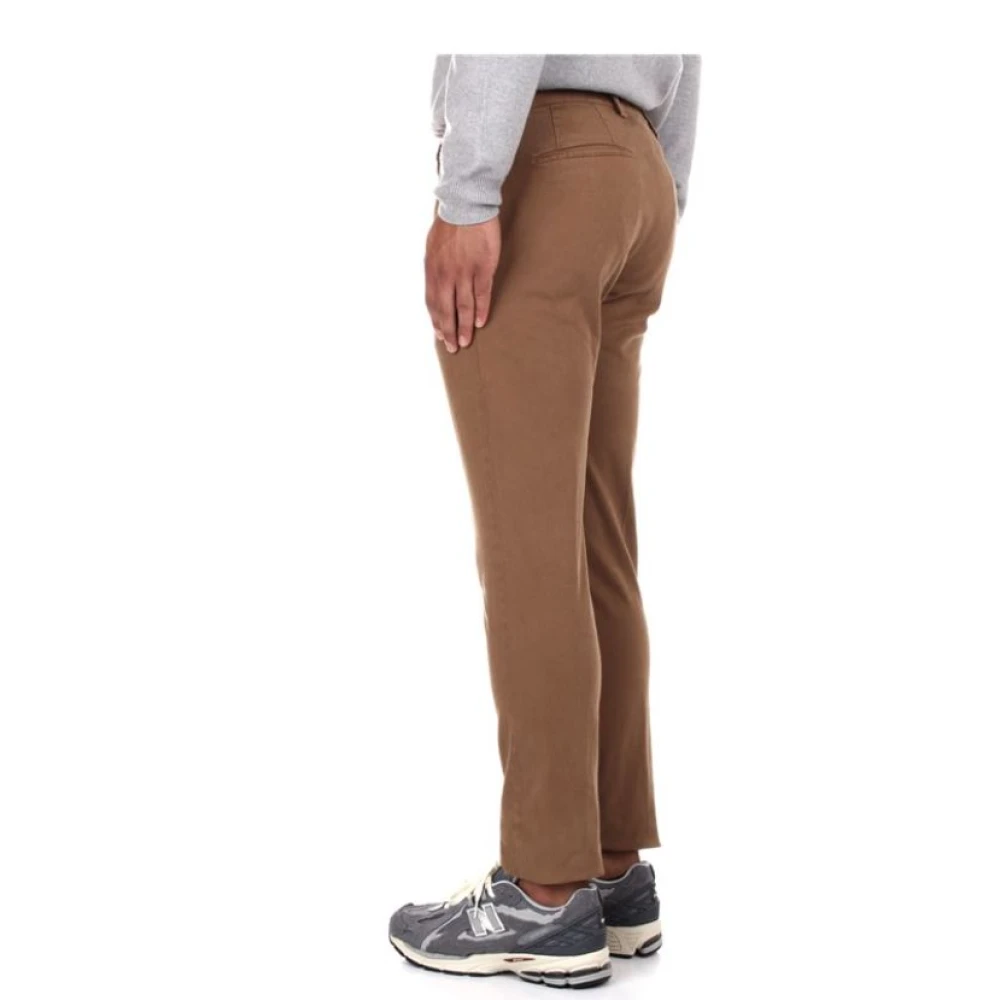Briglia Bruine Slim Fit Broek met Rits Brown Heren