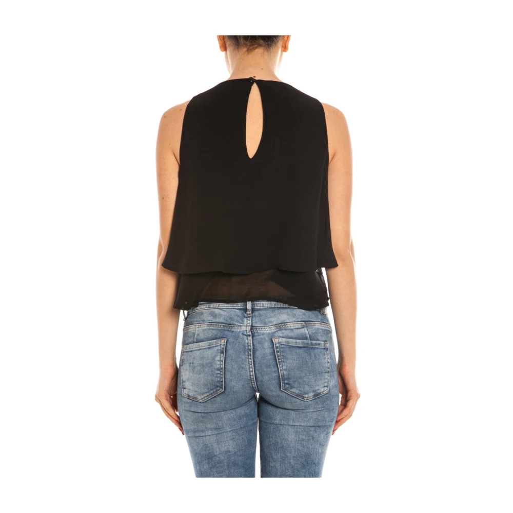 Daniele Alessandrini Stijlvolle Top Sweatshirt Ermelinda Black Dames