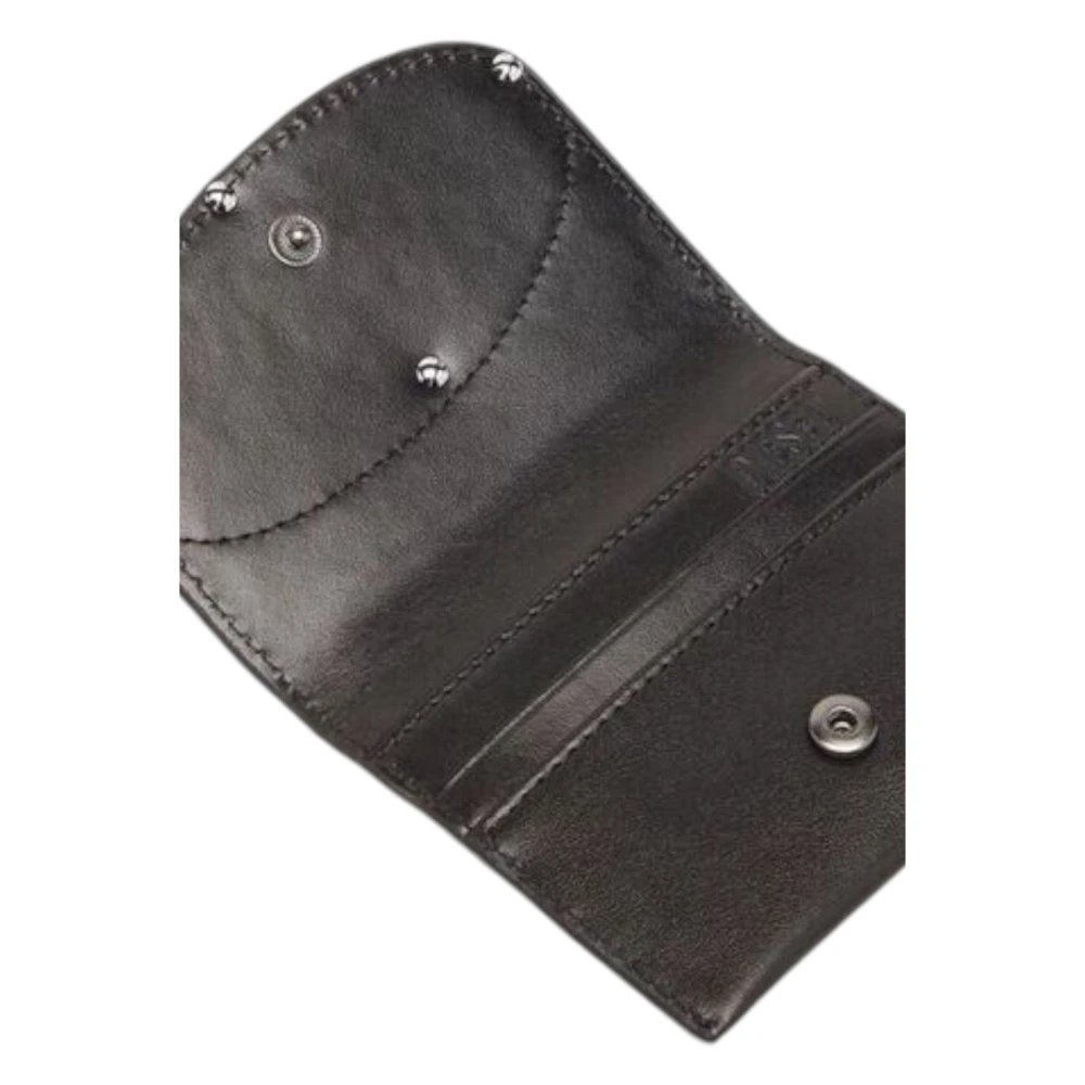 Diesel Leren kaarthouder in Holi-D-stijl Black Heren
