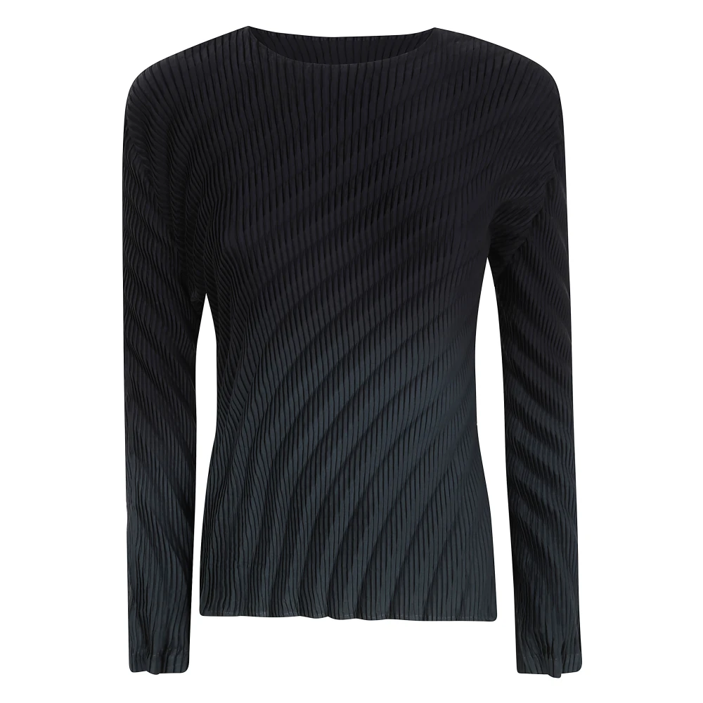 Issey Miyake Geplooide Shirt Black Dames