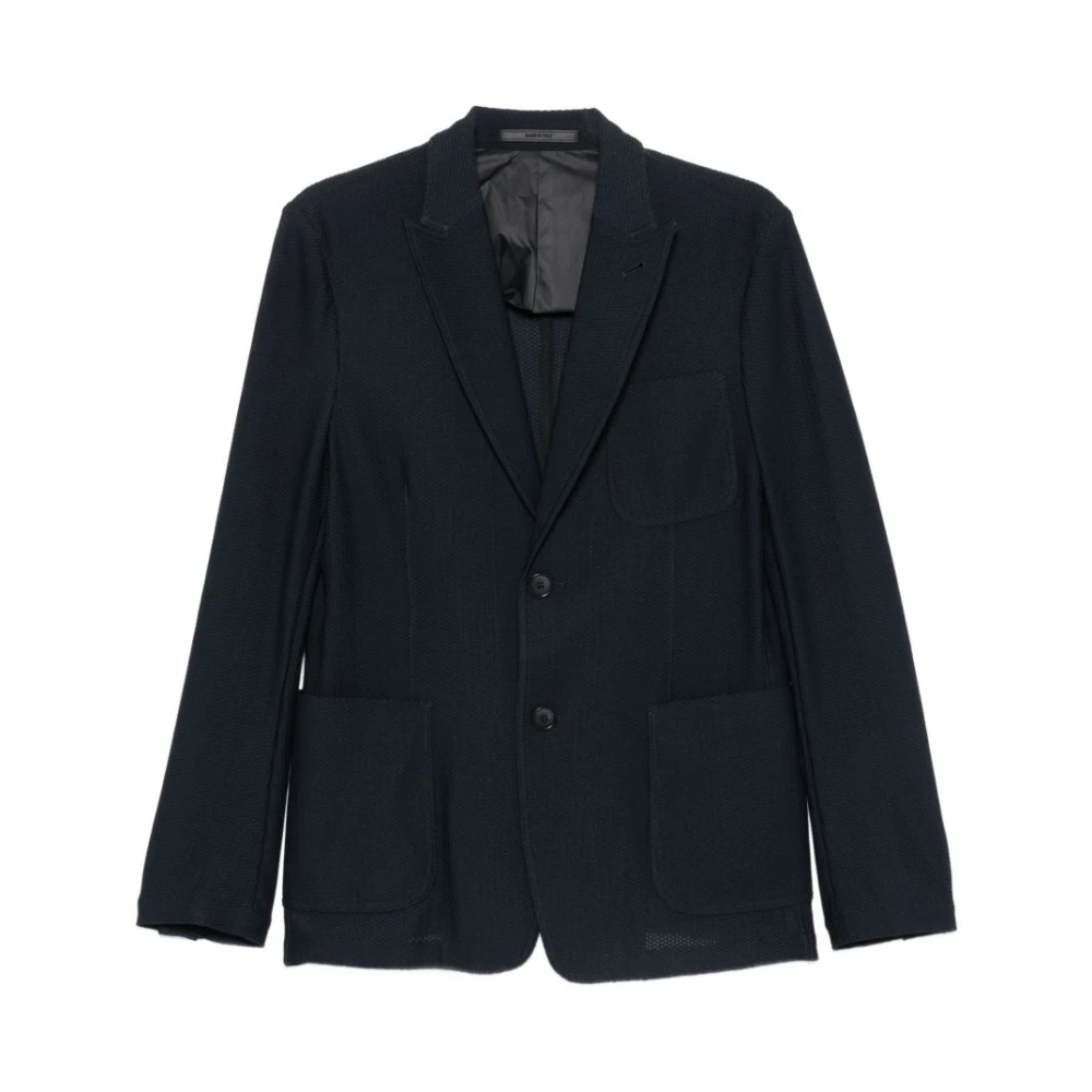 Giorgio Armani Blue Blazers, Male, M, Icon Single-Breasted Jacket