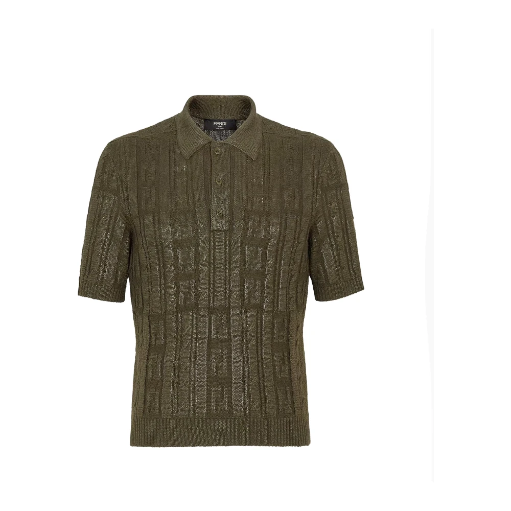 Fendi Men's Green Classic Knit Pullover - Polo Shirts - S - Tops