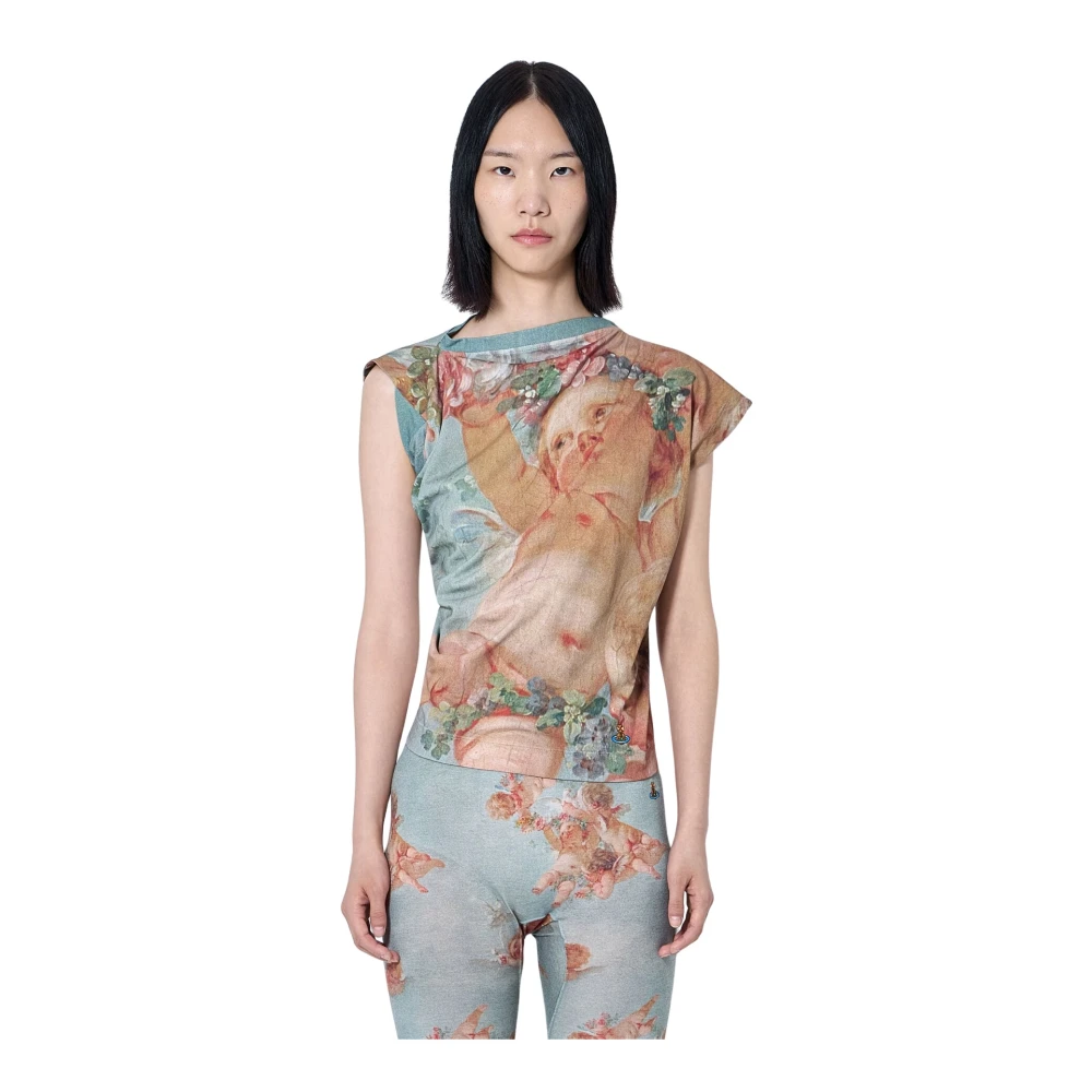 Vivienne Westwood Blue T-Shirts, Female, M, Hebo Top