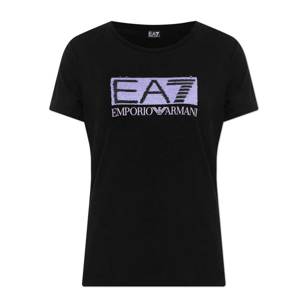 Emporio Armani Ea7 Mujer Negro Camisetas, Talla: Xl