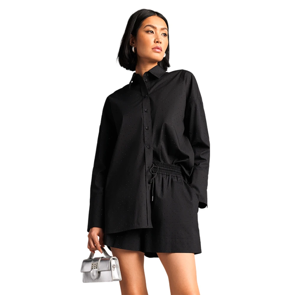 RIANI Zwarte blouse met kristallen versiering Black Dames