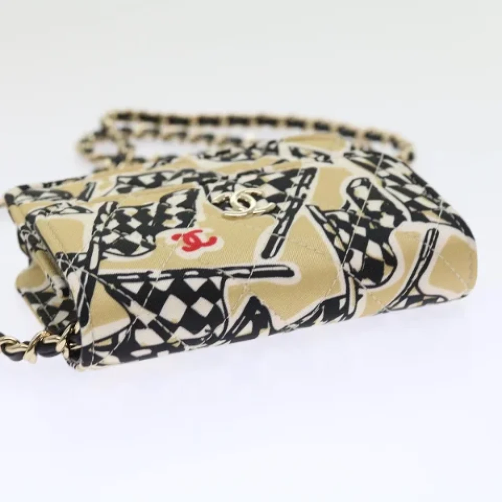 Chanel Vintage Pre-owned Canvas chanel-bags Beige Dames