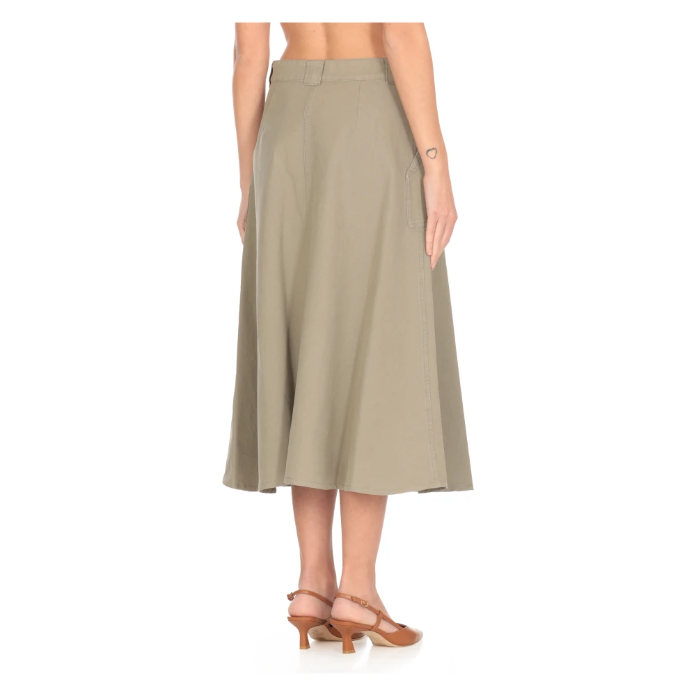 A.p.c. Groene Katoenen Rok met Zakken Green Dames