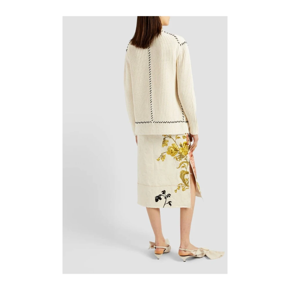 Erdem Bloemen Gebreid Jack Beige Dames
